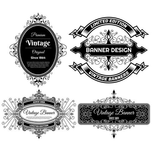 Vintage achtergrond label ontwerpsjabloon vector