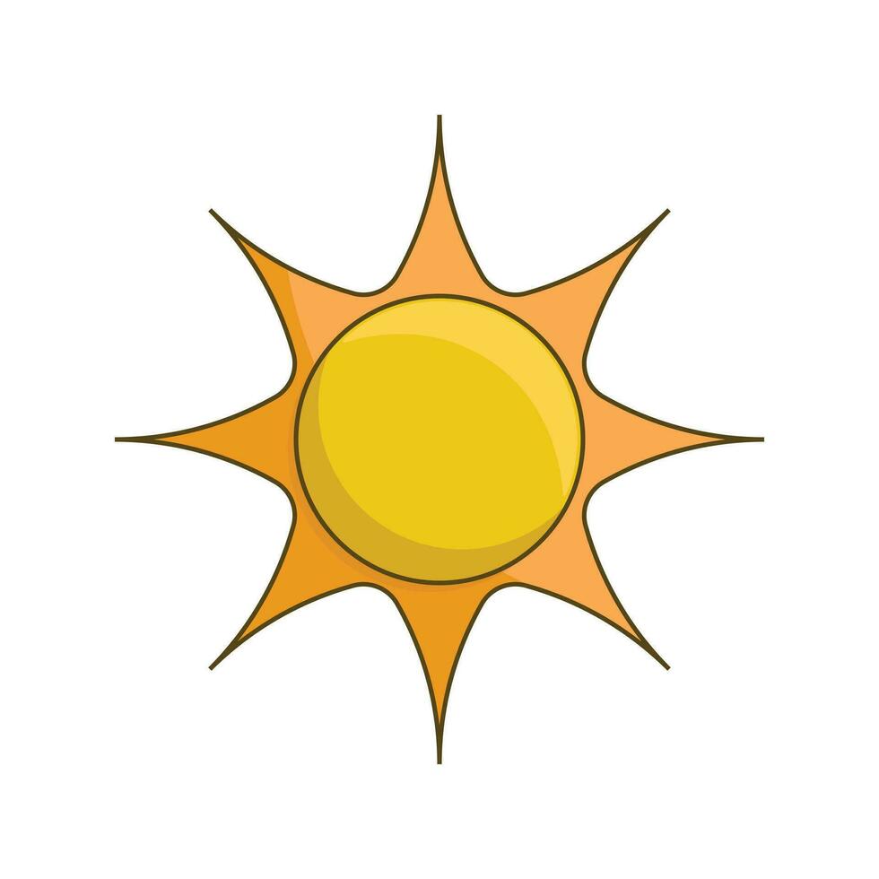zon illustratie weer seizoen en meteorologie thema. geïsoleerd ontwerp. vector illustratie