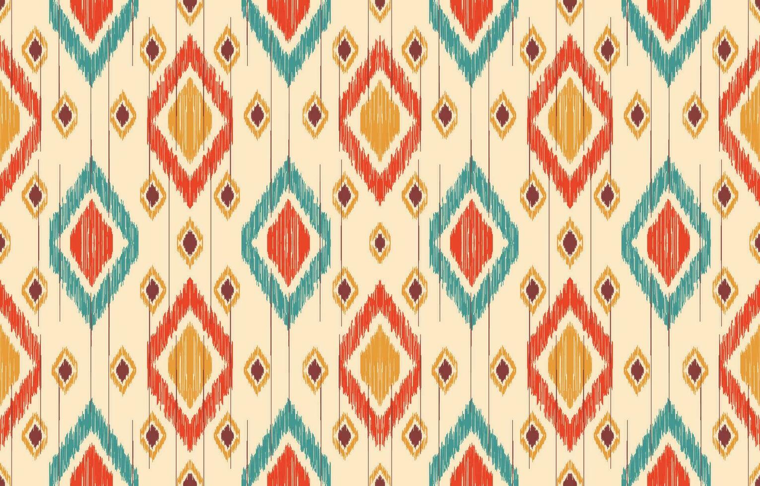 etnisch abstract ikat kunst. aztec ornament afdrukken. meetkundig etnisch patroon naadloos kleur oosters. ontwerp voor achtergrond ,gordijn, tapijt, behang, kleding, inpakken, batik, vector illustratie.