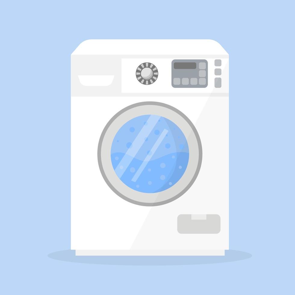 wasmachine. huishoudelijke apparatuur voor het wassen. vector