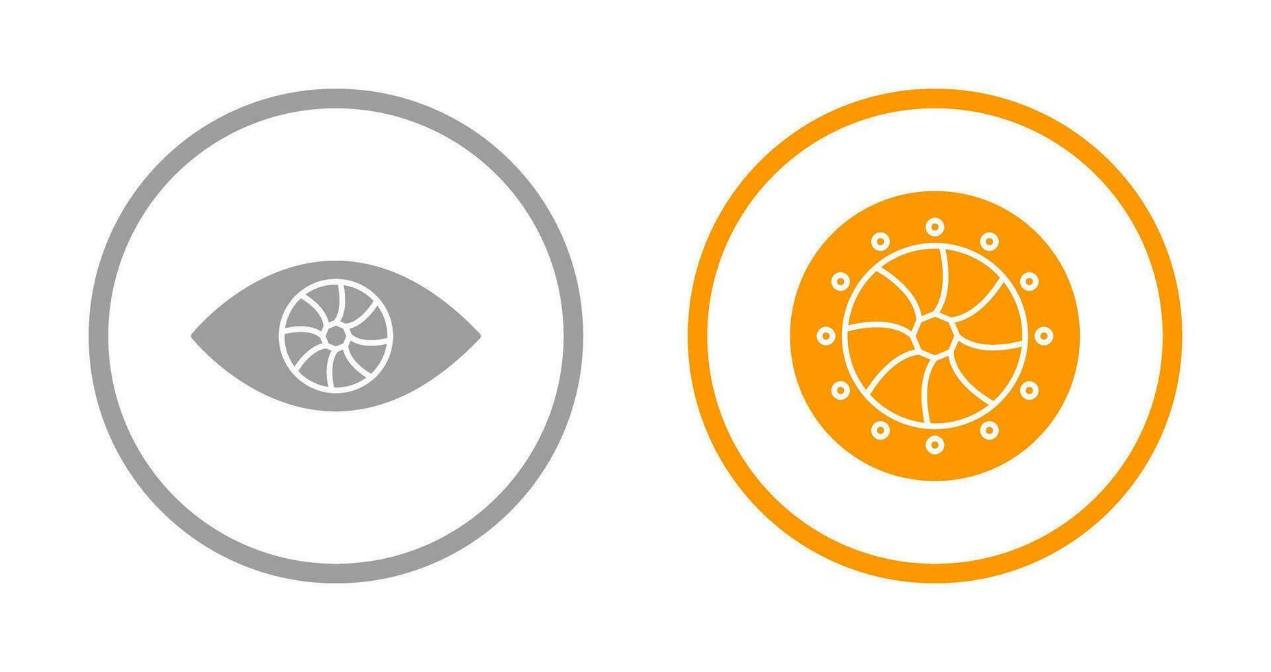 oog en optisch middenrif icoon vector