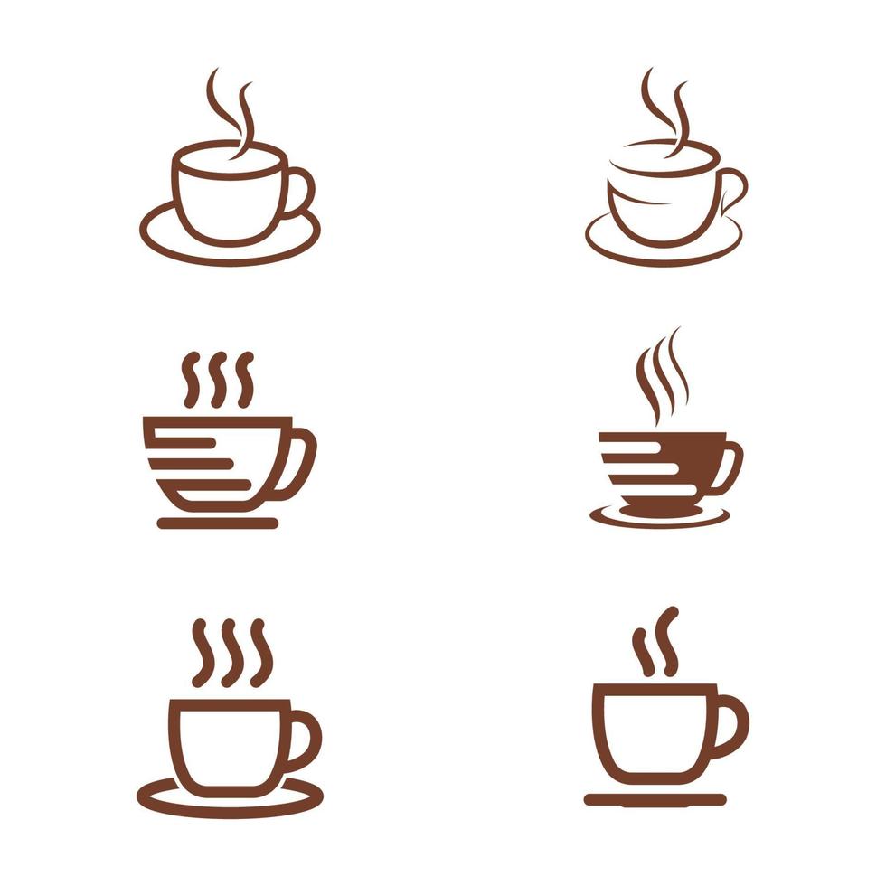 koffiekopje logo sjabloon vector