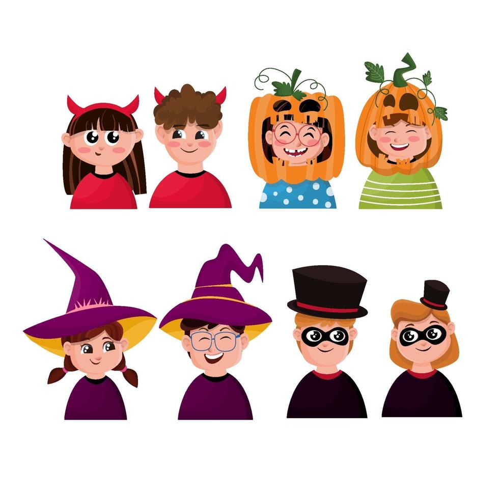 halloween kostuum feest icoon vector