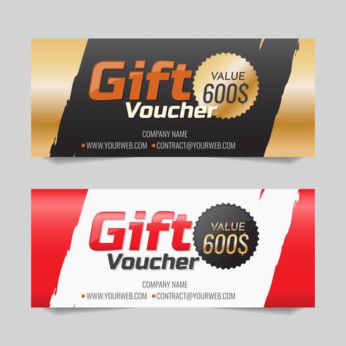 Gift Voucher Vector achtergrond voor banner