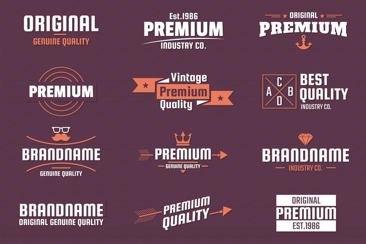 Vintage Retro Vector Logo voor banner