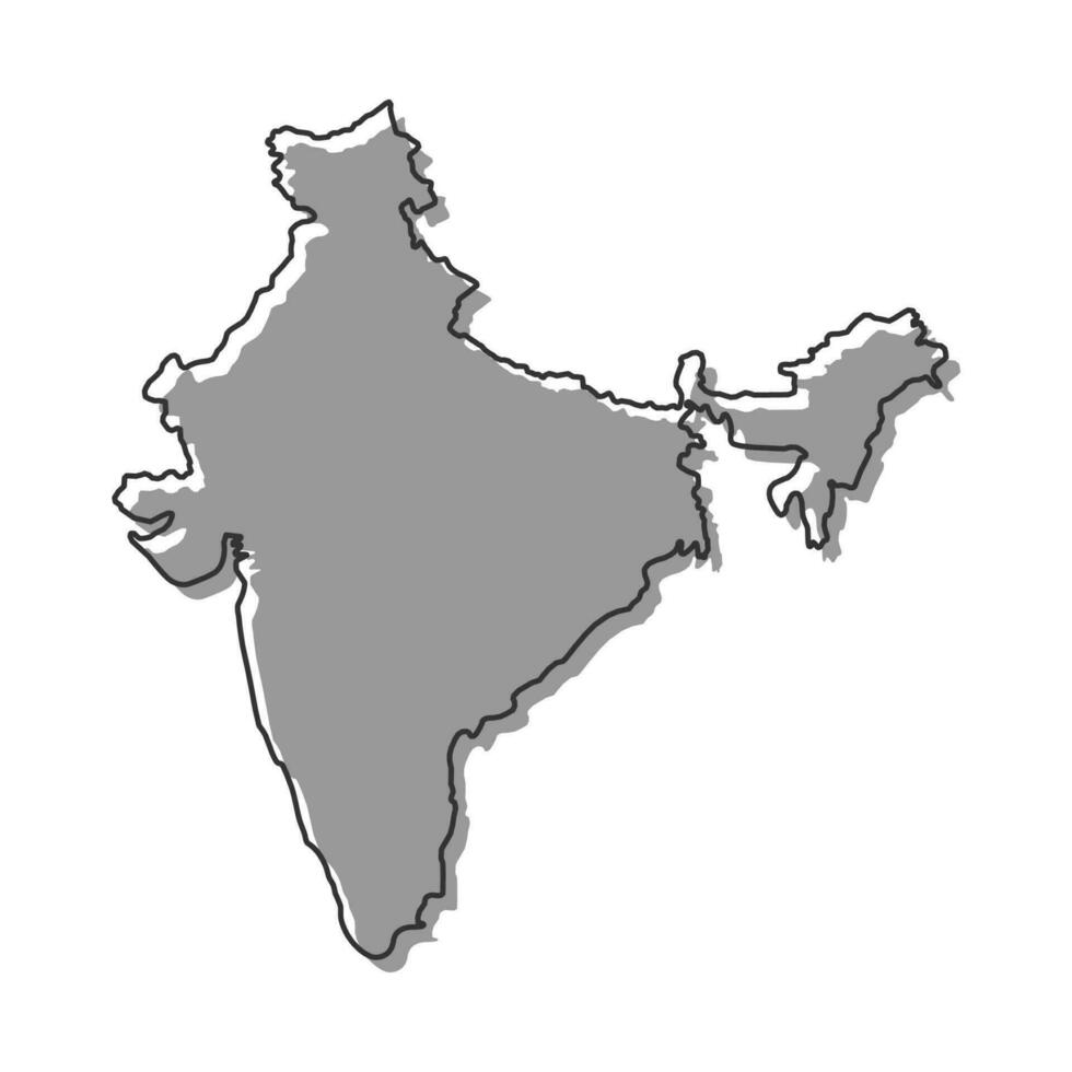 Indië kaart illustratie. vector ontwerp.