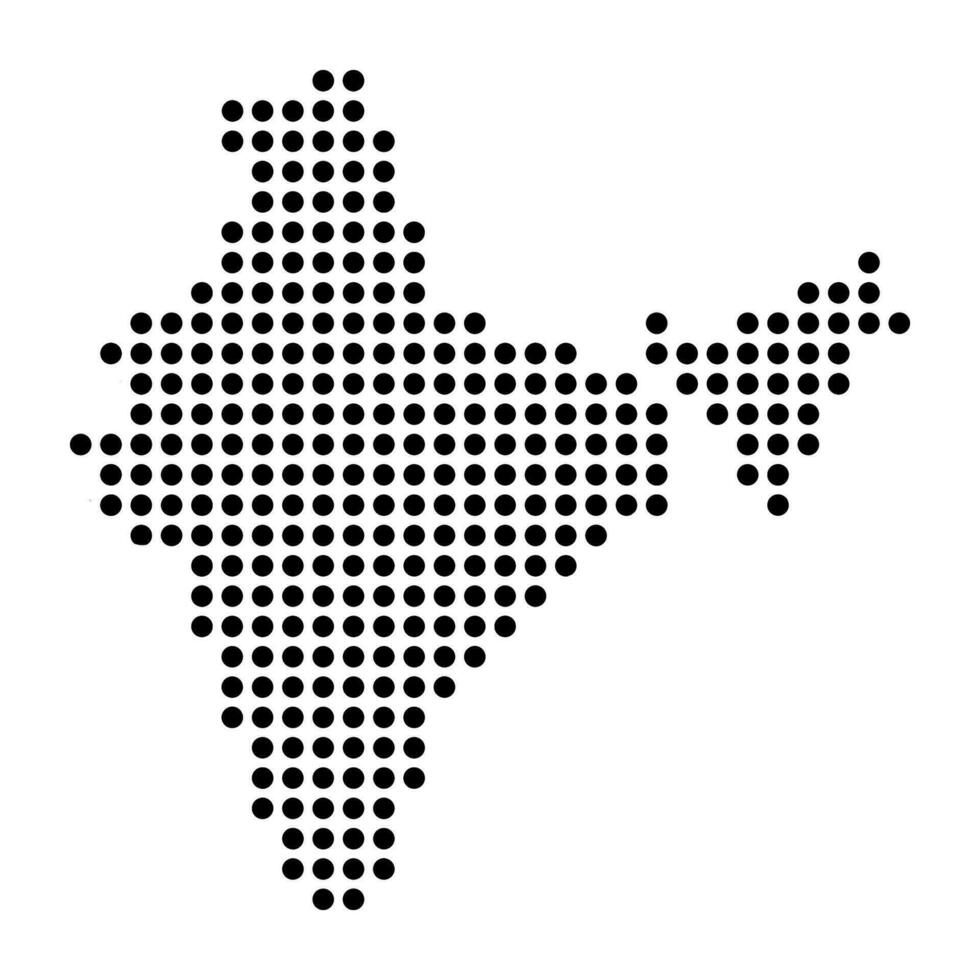 Indië punt kaart illustratie. vector ontwerp.