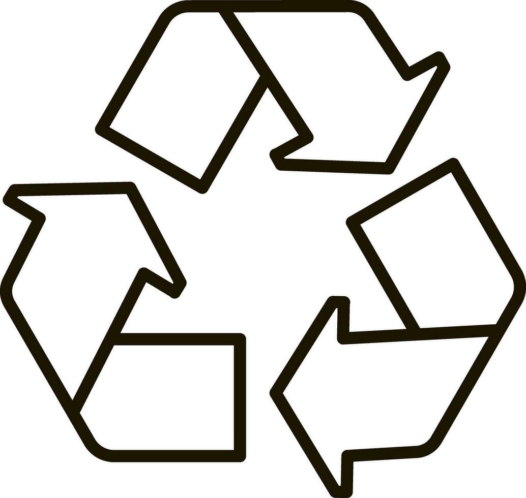 recycle symbool lijn icoon illustratie vector