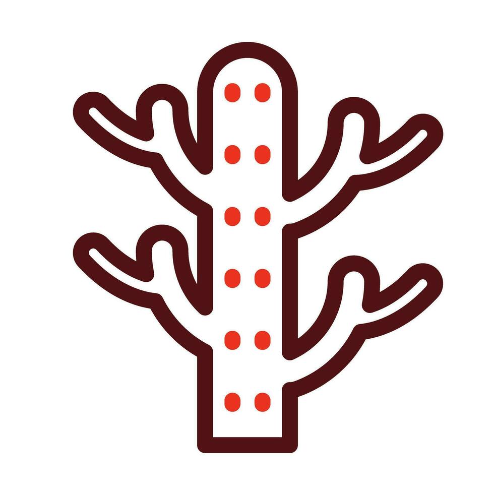 cactus vector dik lijn twee kleur pictogrammen voor persoonlijk en reclame gebruiken.