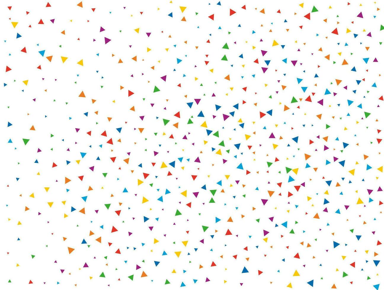 nieuw jaar driehoekig confetti. licht regenboog schitteren confetti achtergrond. gekleurde feestelijk textuur. vector