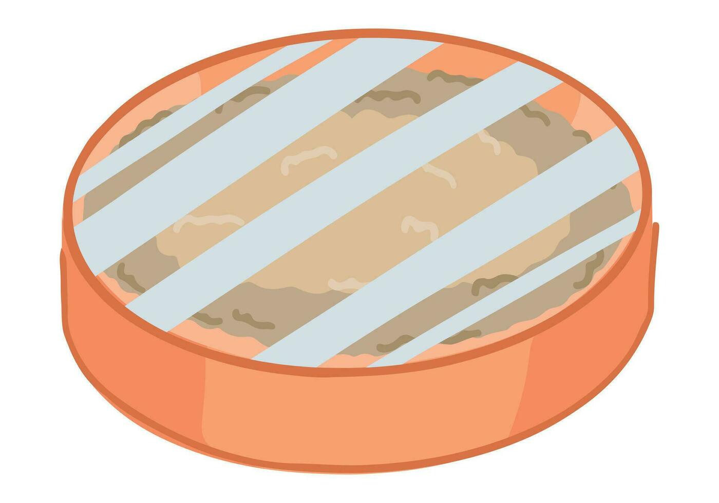 compact ronde poeder houder clip art. gezicht bedenken uitrusting tekening. kunstmatig medeplichtig geïsoleerd Aan wit achtergrond. tekenfilm stijl vector illustratie.