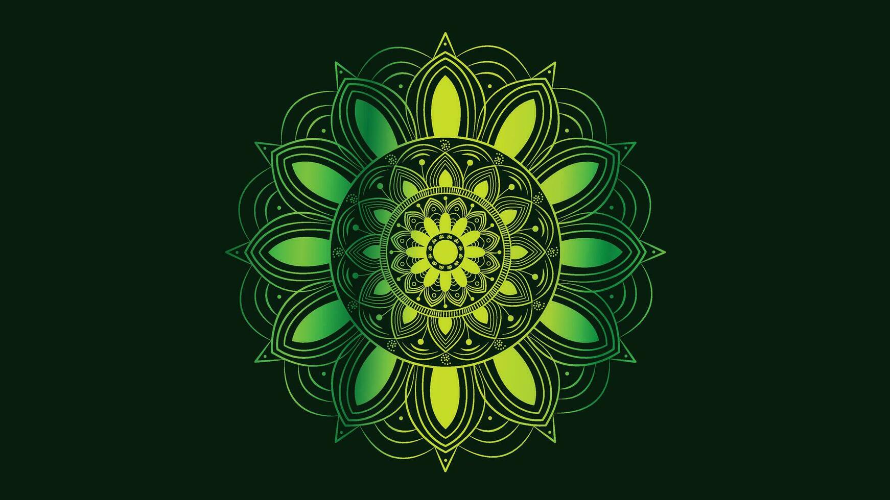 abstract minimalistische ontwerp creatief mandala achtergrond. deze perfect mandala kan worden gebruikt net zo een banier of logo. deze groen helling kleur schaduw bloem achtergrond is perfect voor inhoud gebruiken. vector