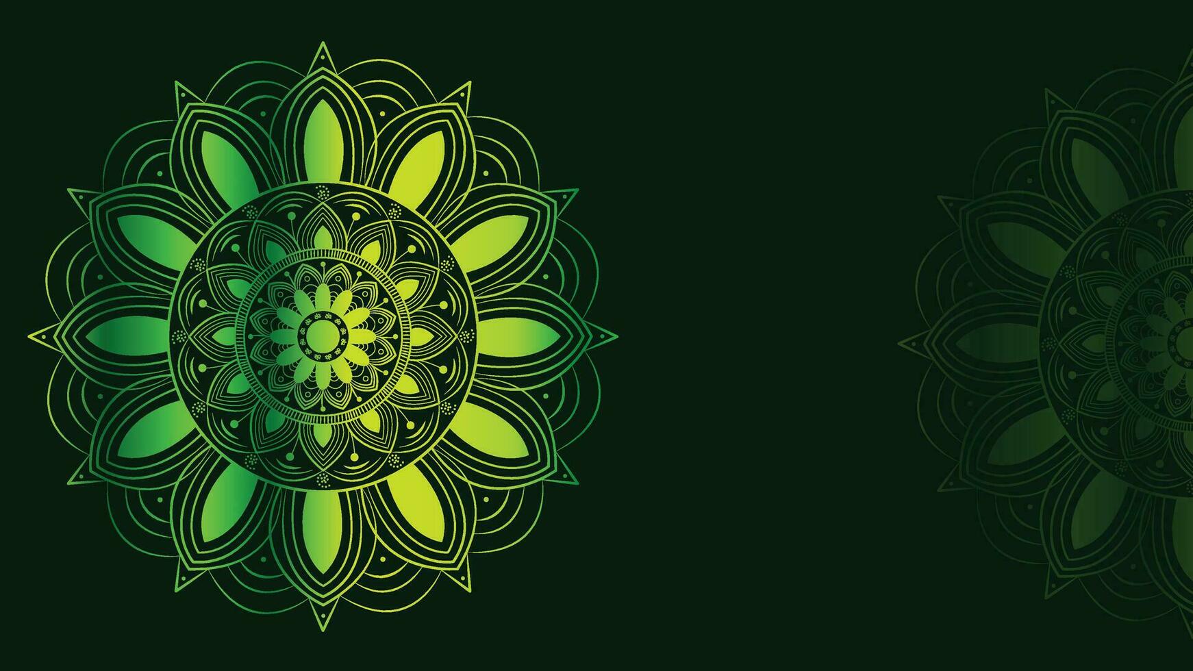 abstract minimalistische ontwerp creatief mandala achtergrond. deze perfect mandala kan worden gebruikt net zo een banier of logo. deze groen helling kleur schaduw bloem achtergrond is perfect voor inhoud gebruiken. vector