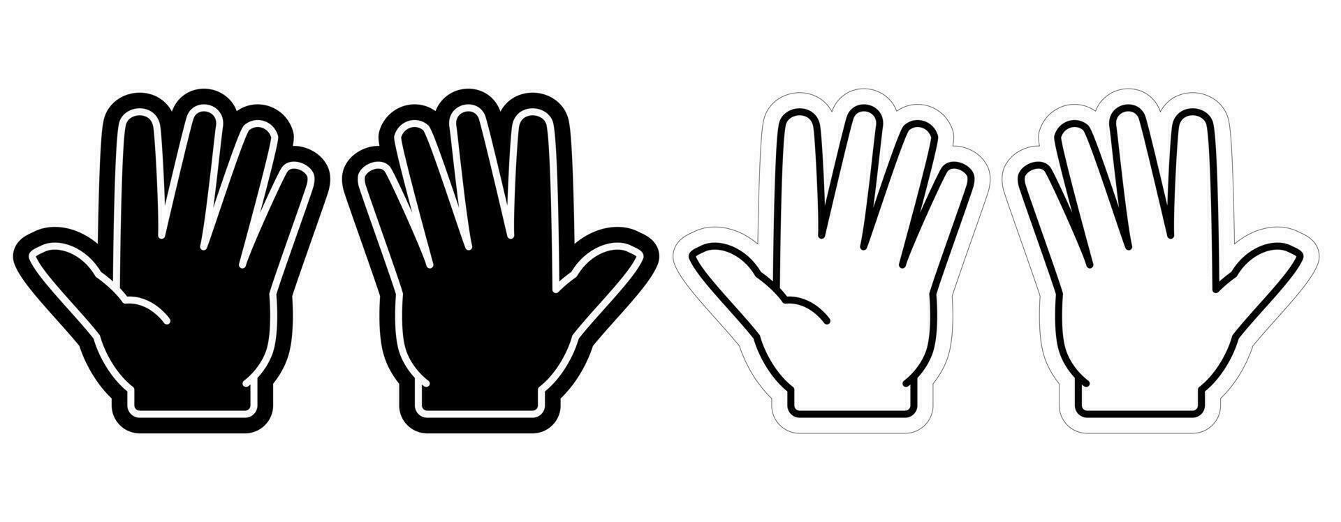 hoog vijf teken, schuim ventilator vinger sjabloon, muziek- festival ontwerp vector