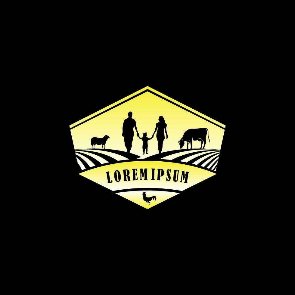 boerderij dier logo inspiratie. vlak ontwerp. vector illustratie