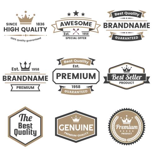 Vintage Retro Vector Logo voor banner