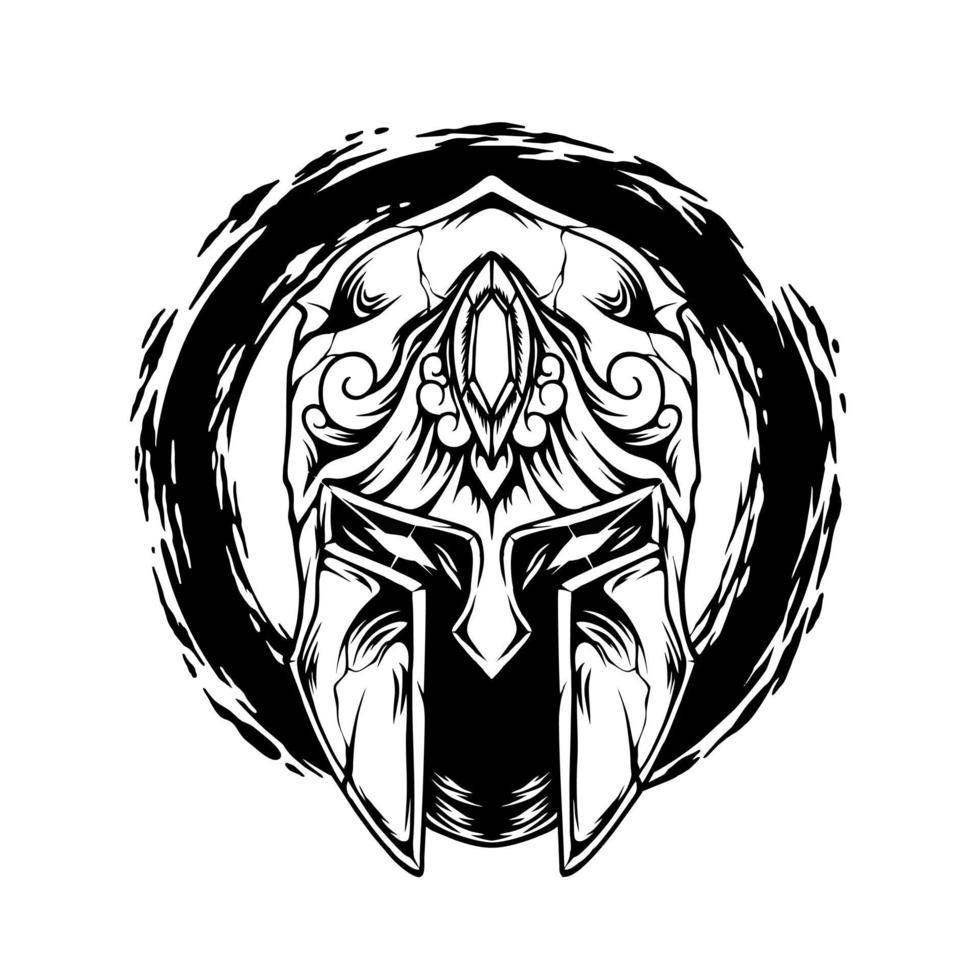 het spartaanse helm silhouet vector