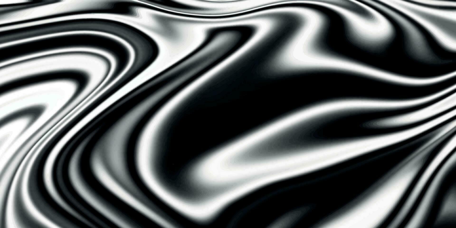vloeistof abstract achtergrond. glanzend vloeistof acryl verf textuur. zilver chroom metaal structuur met golven. vloeistof zilver metalen golvend elegant. modern meetkundig vloeibaar maken achtergrond. vloeistof marmeren structuur vector