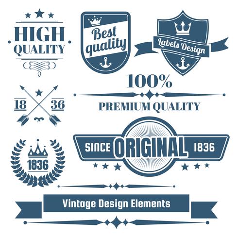 Vintage Retro Vector Logo voor banner