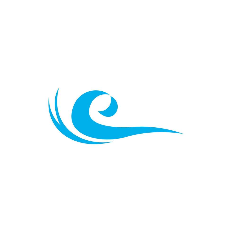 brief e blauw golven ontwerp logo vector