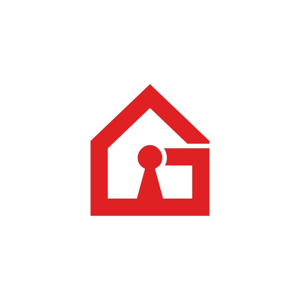 brief g huis slot symbool logo vector