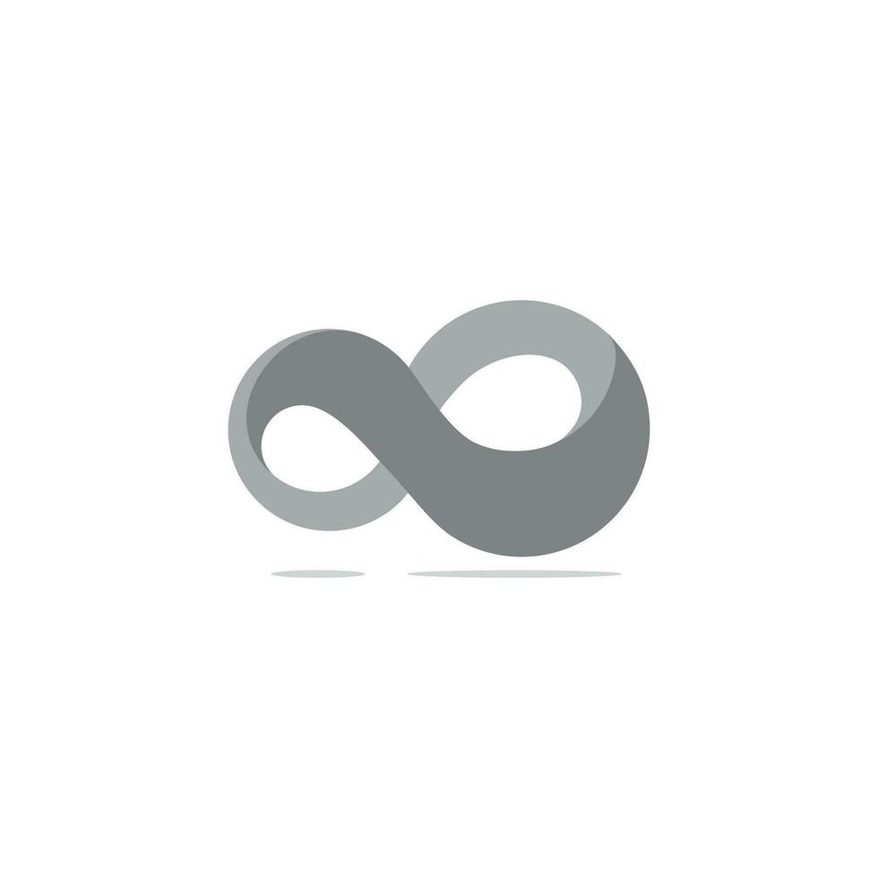 3D-curven oneindig ontwerp logo vector