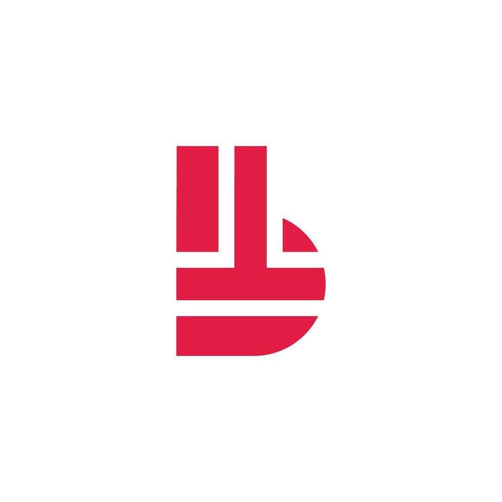 brief bt gemakkelijk meetkundig abstract logo vector