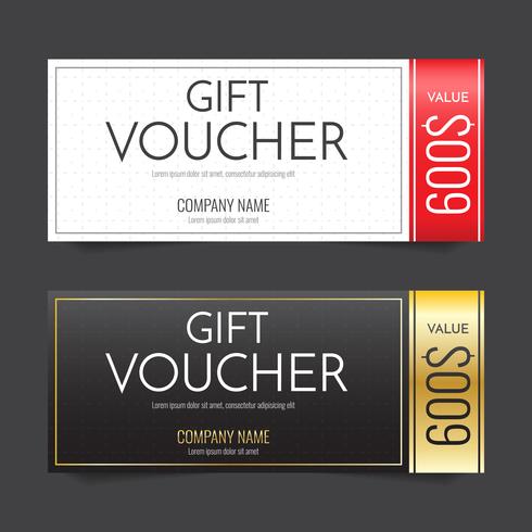 Gift Voucher Vector achtergrond voor banner