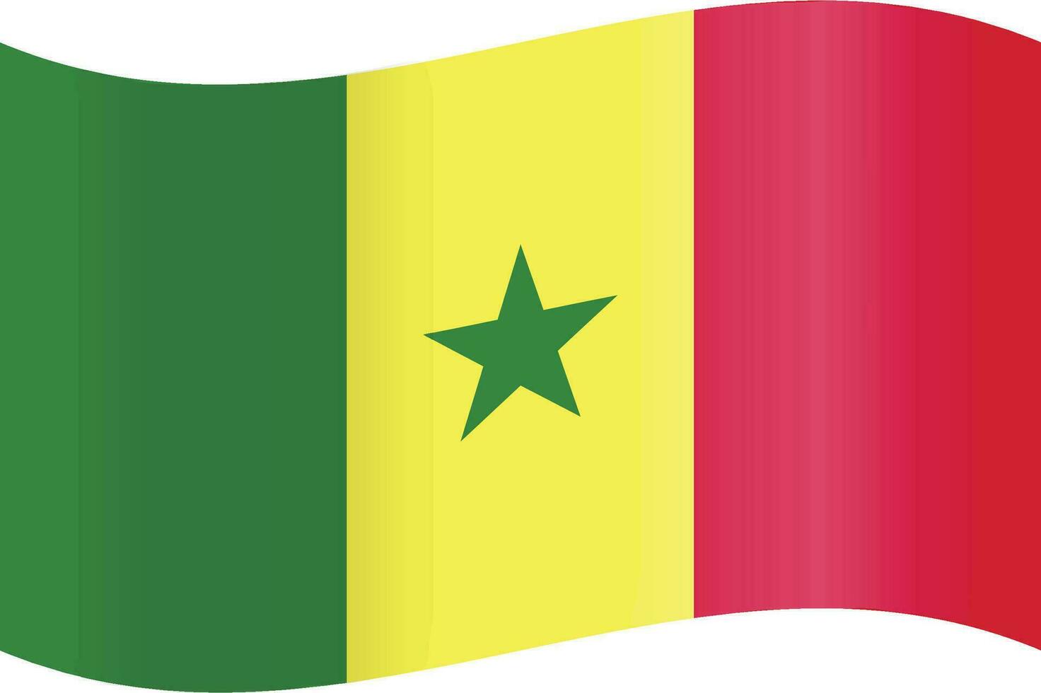 Senegal officieel vlaggen vector kleuren een vector vertegenwoordiging