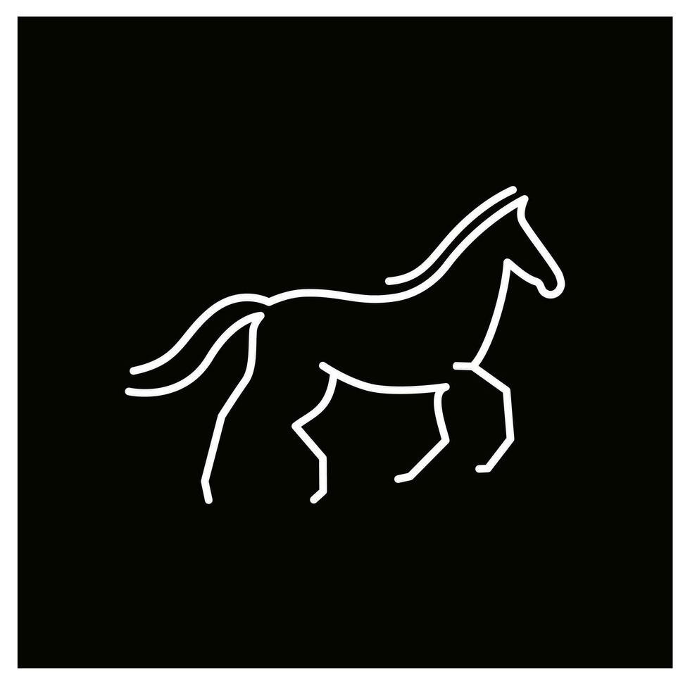 paard schets stijl vector logo