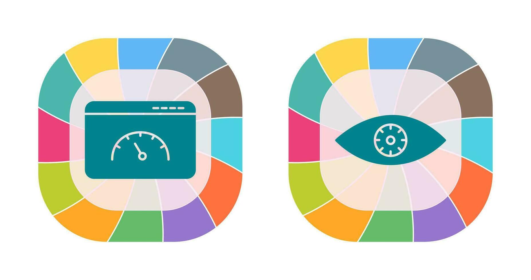 bladzijde snelheid en toezicht icoon vector