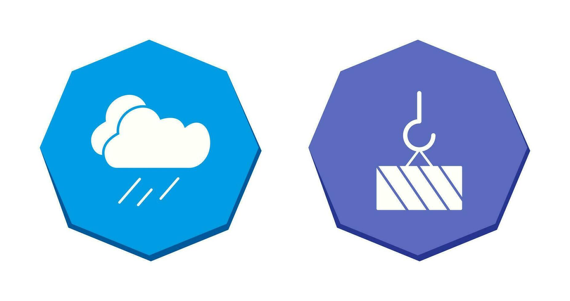 regen en zwaar machinerie icoon vector