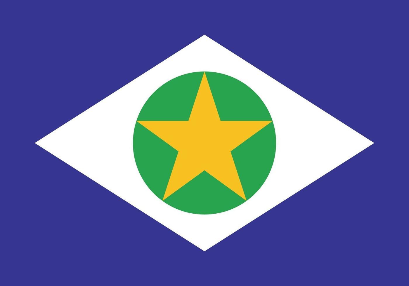 mato grosso officieel vlag vector