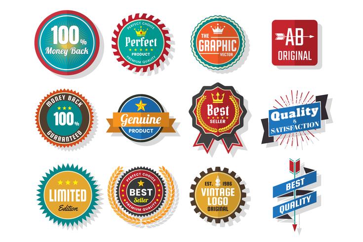 Vintage Retro Vector Logo voor banner