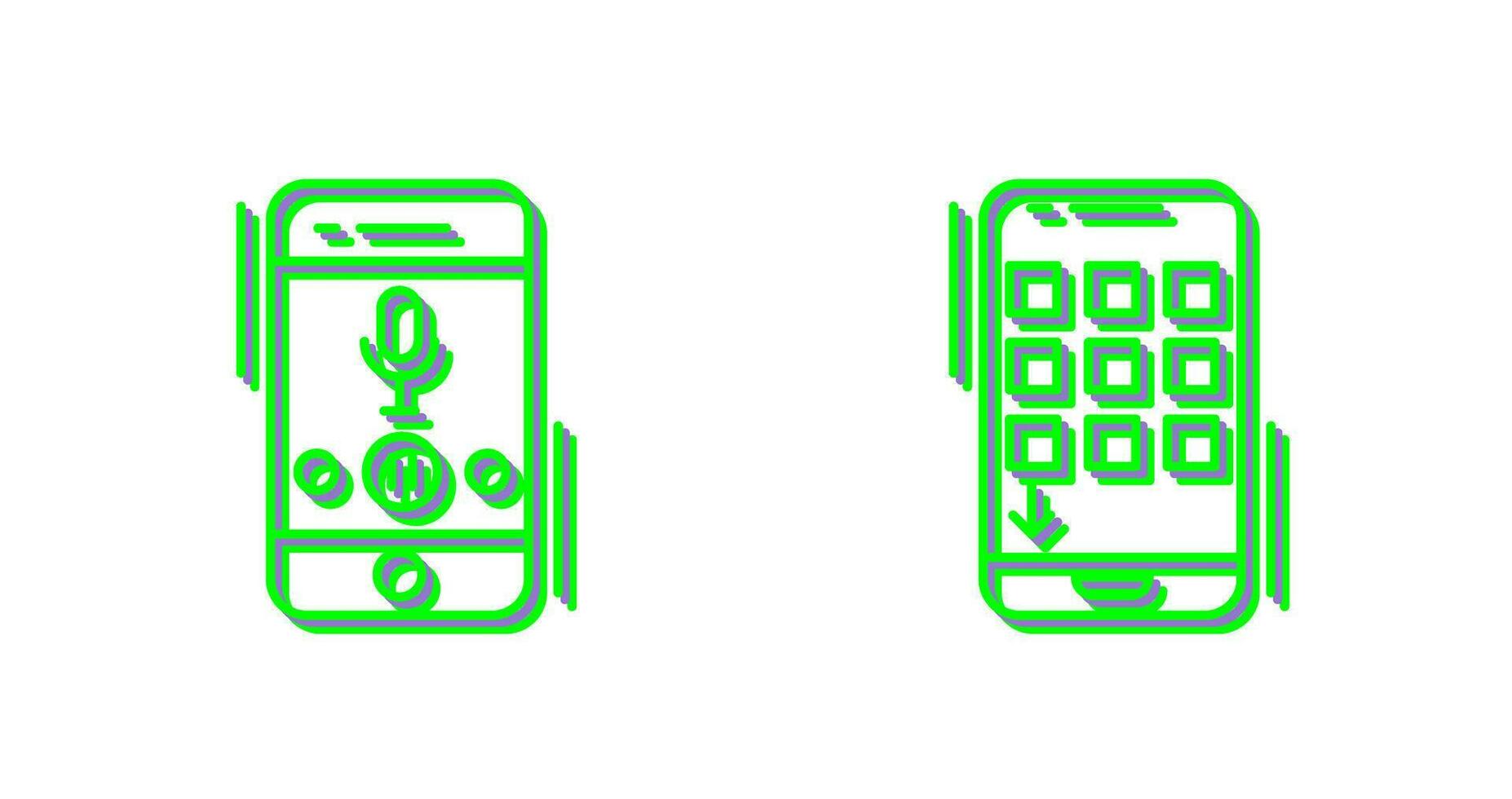 stem Vermelding en apparaat icoon vector