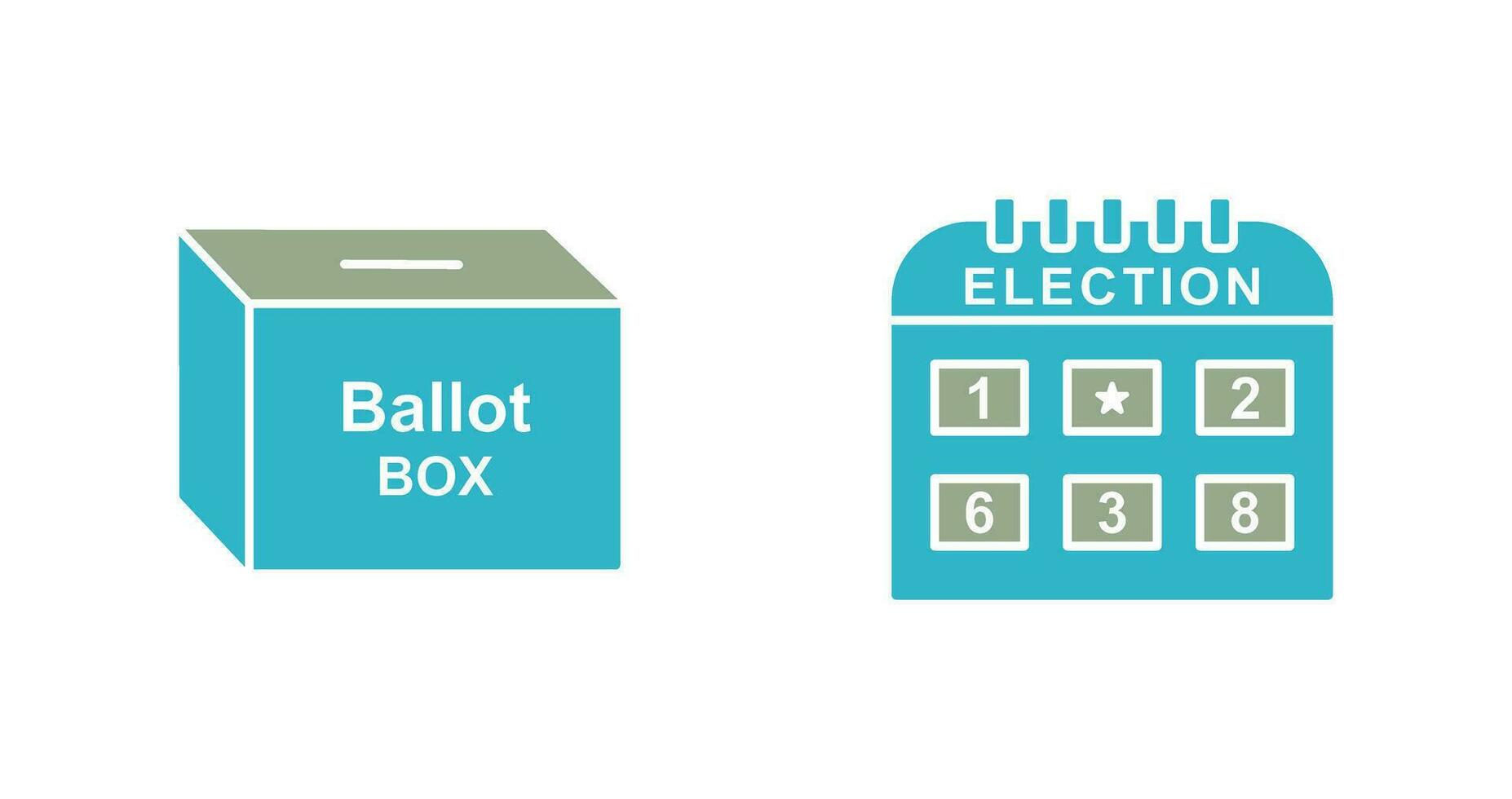 stemming doos en verkiezing dag icoon vector