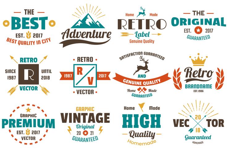 Vintage Retro Vector Logo voor banner