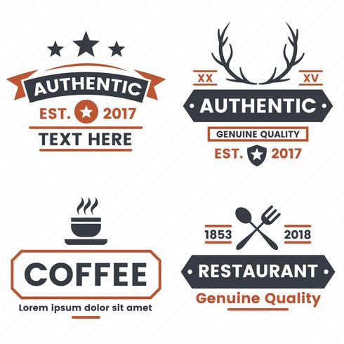 Restaurant Retro Vector Logo voor banner