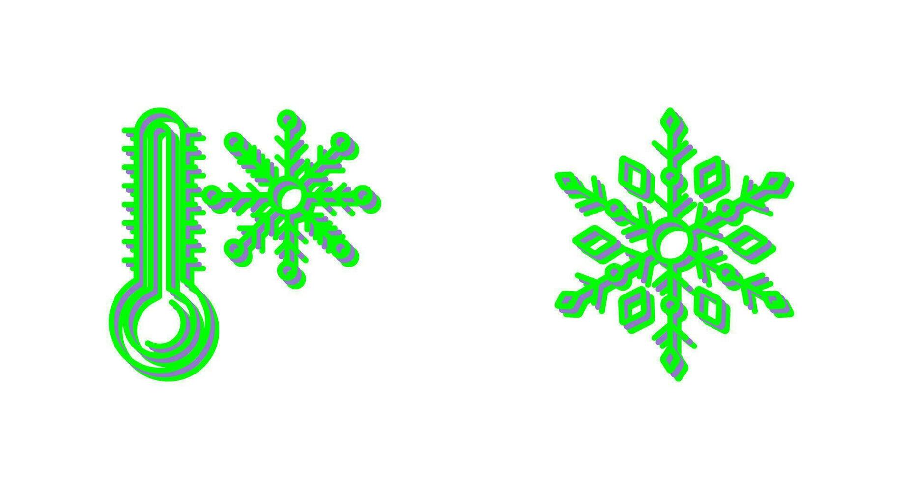 sneeuw vlok en verkoudheid icoon vector