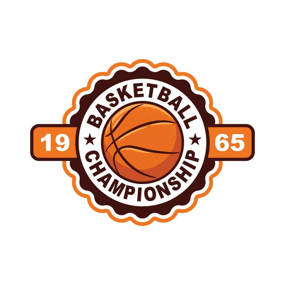 basketbal club logo. basketbal sport club embleem. basketbal team vector