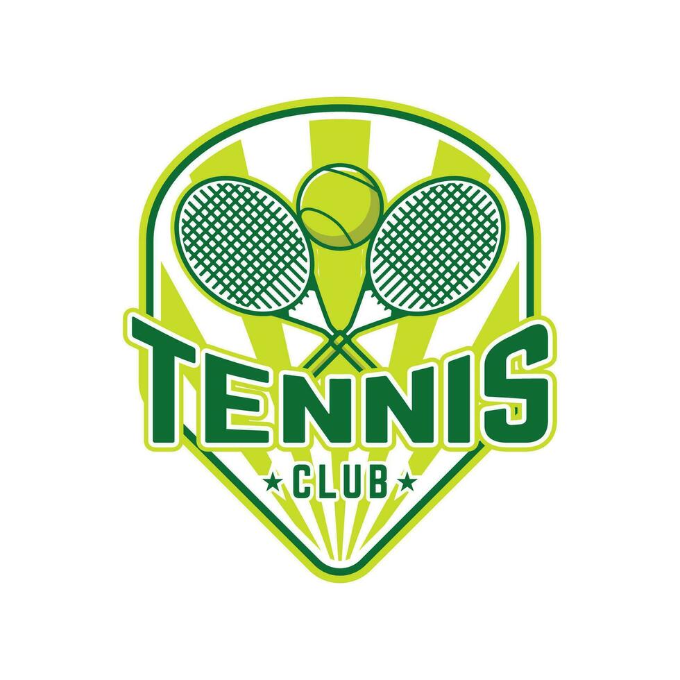 tennis logo tennis club sport- insigne sjabloon ontwerp vector