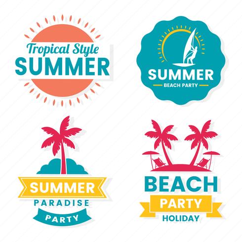 Zomer Retro Vector Logo voor banner