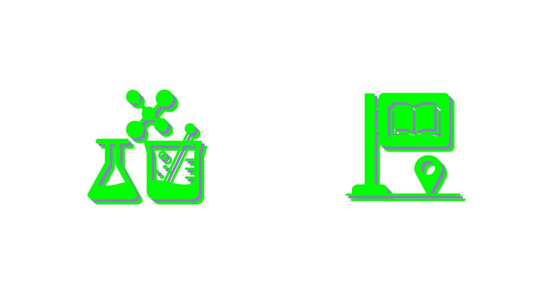 teken bord en chemie icoon vector