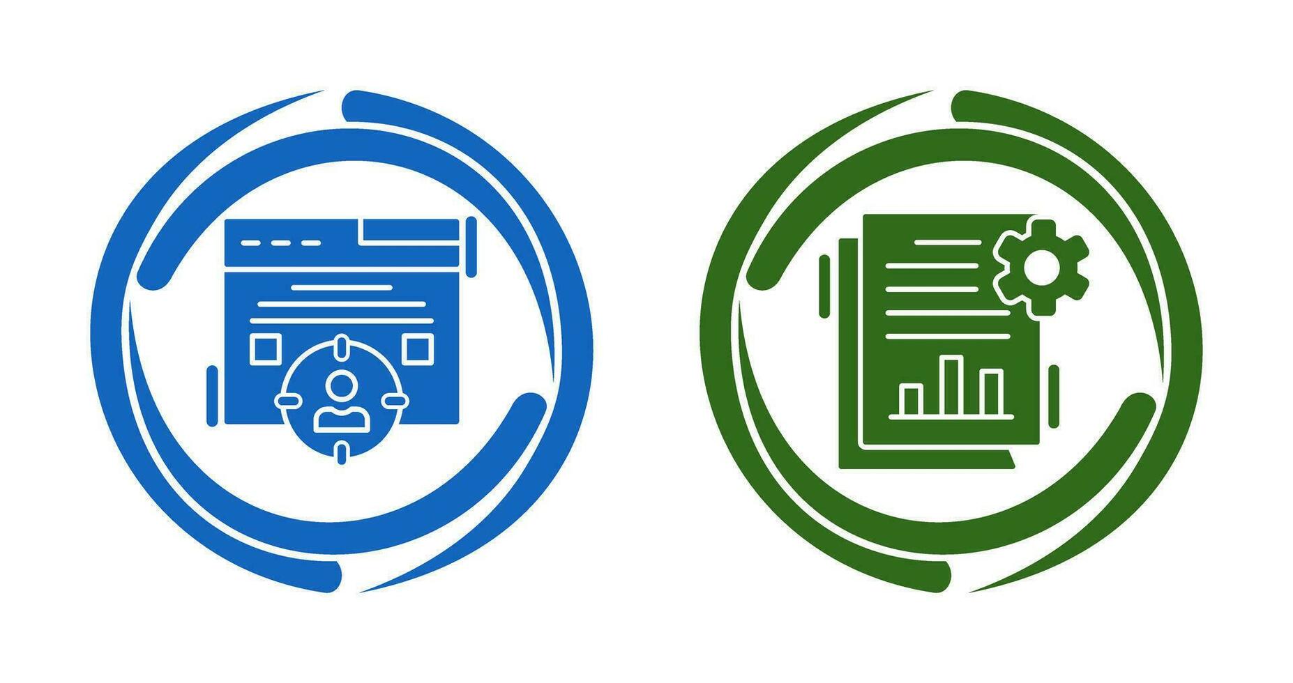 doelwit publiek en seo verslag doen van icoon vector