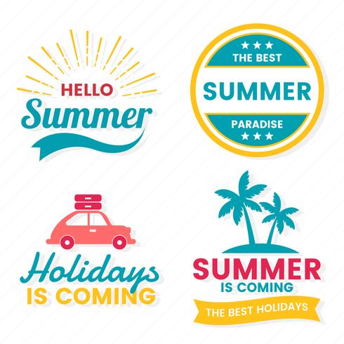 Zomer Retro Vector Logo voor banner