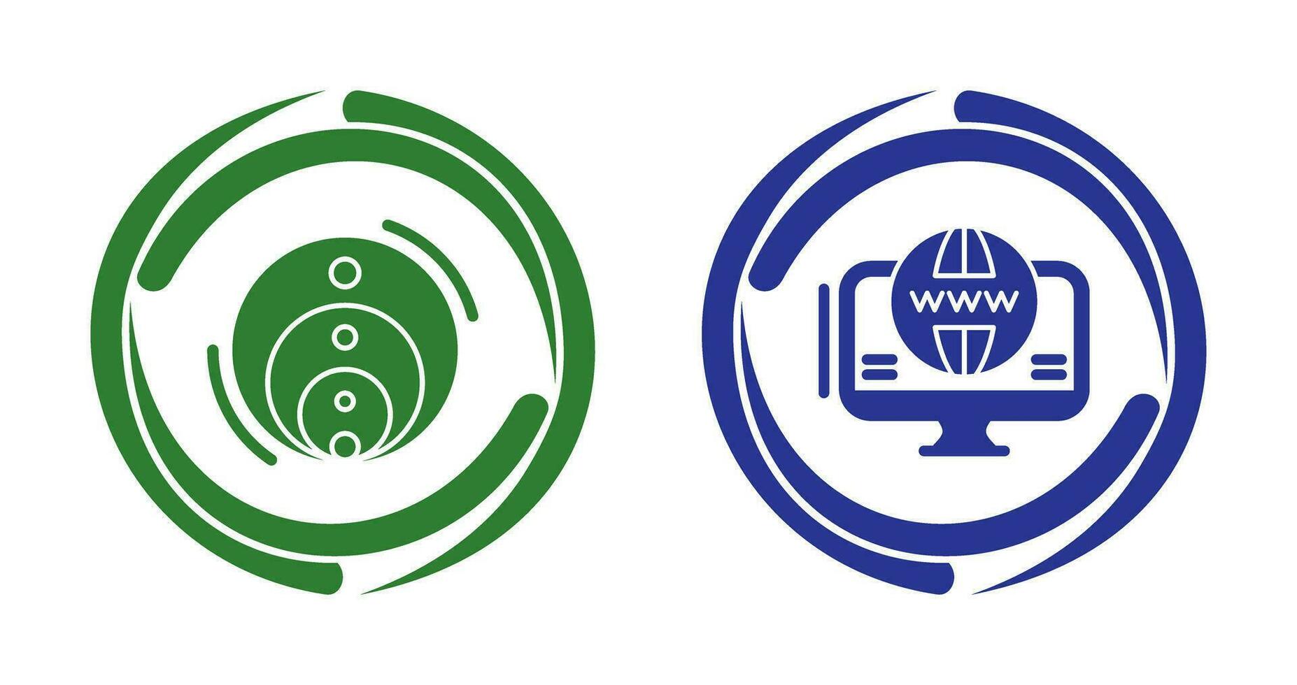 venn diagram en web icoon vector