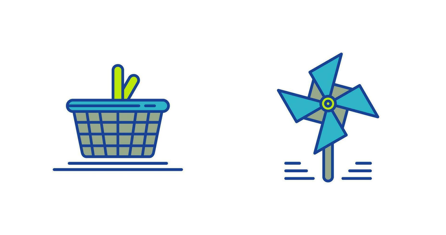 picknick en pinwheel icoon vector