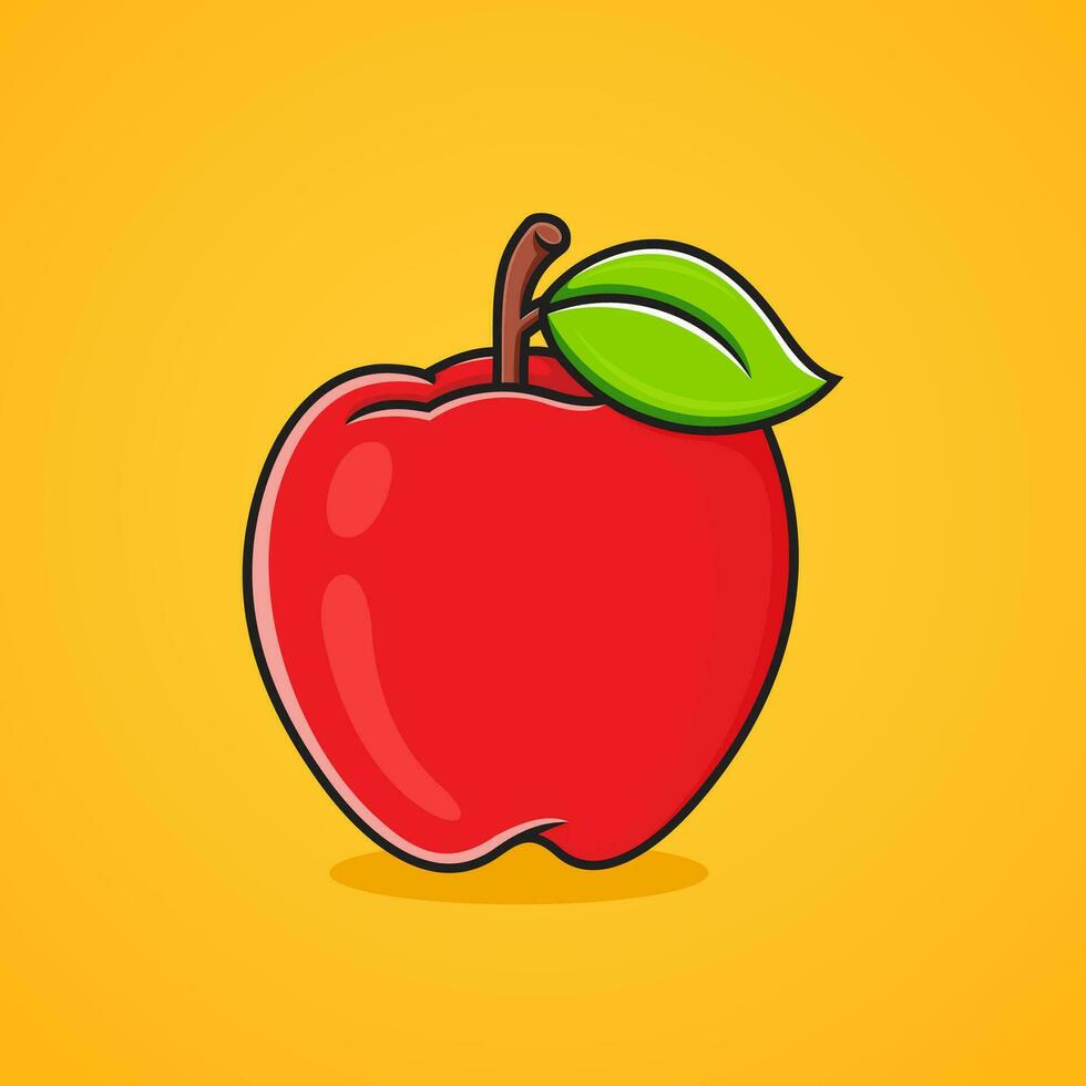 illustratie van vers appels rood. vector