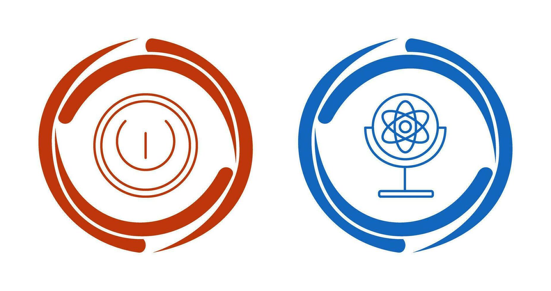 gyroscoop en macht icoon vector