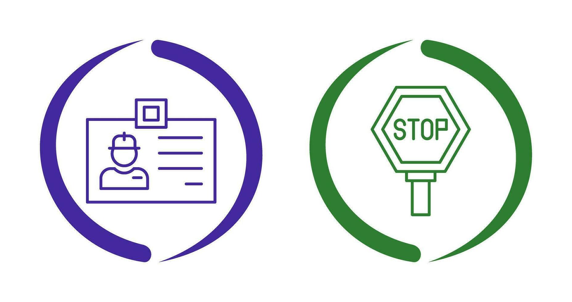 identiteit kaart en hou op teken icoon vector